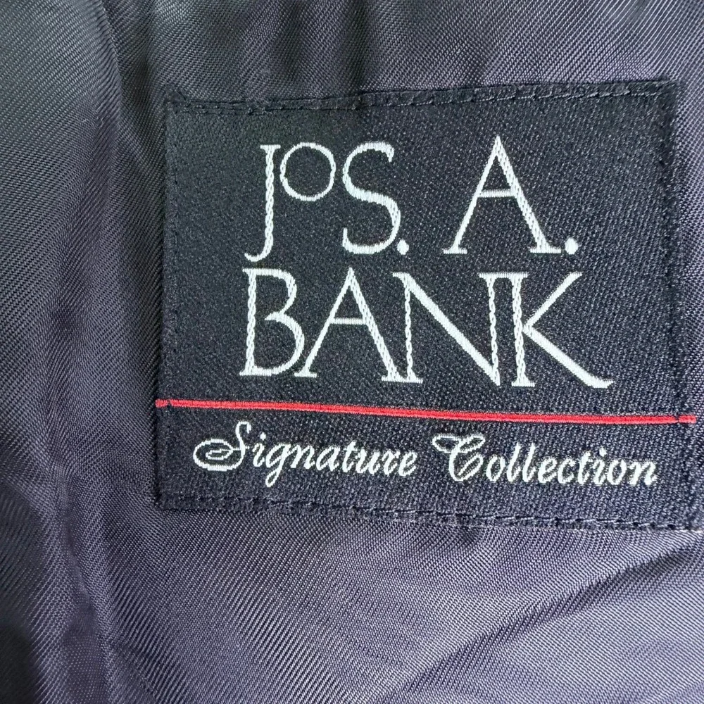 Jos. A. Bank Blazer Mens 48R Gray Blue Plaid Signature Collection Sport Coat